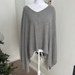 Garnet Hill Gray Women's Poncho
